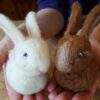 felted rabbits