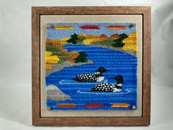 loon lake tapestry framed