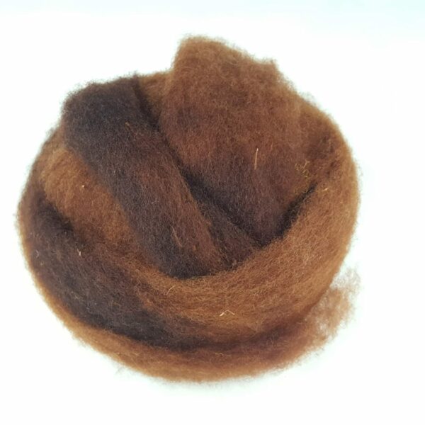 mottled brown roving