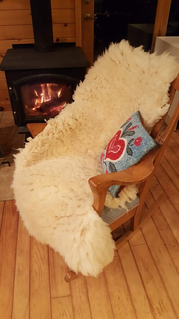 pelt on chair