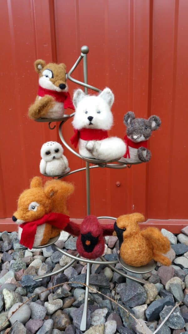 felted winter critters