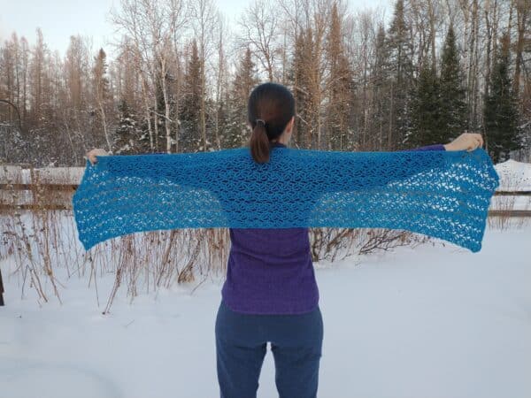Lightweight Wrap or Scarf, Lapis - Image 2