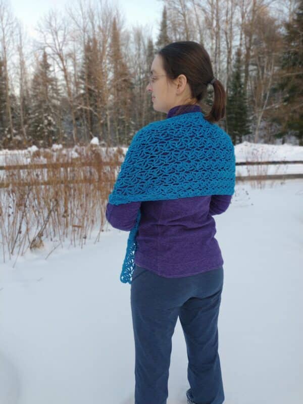 Lightweight Wrap or Scarf, Lapis - Image 3
