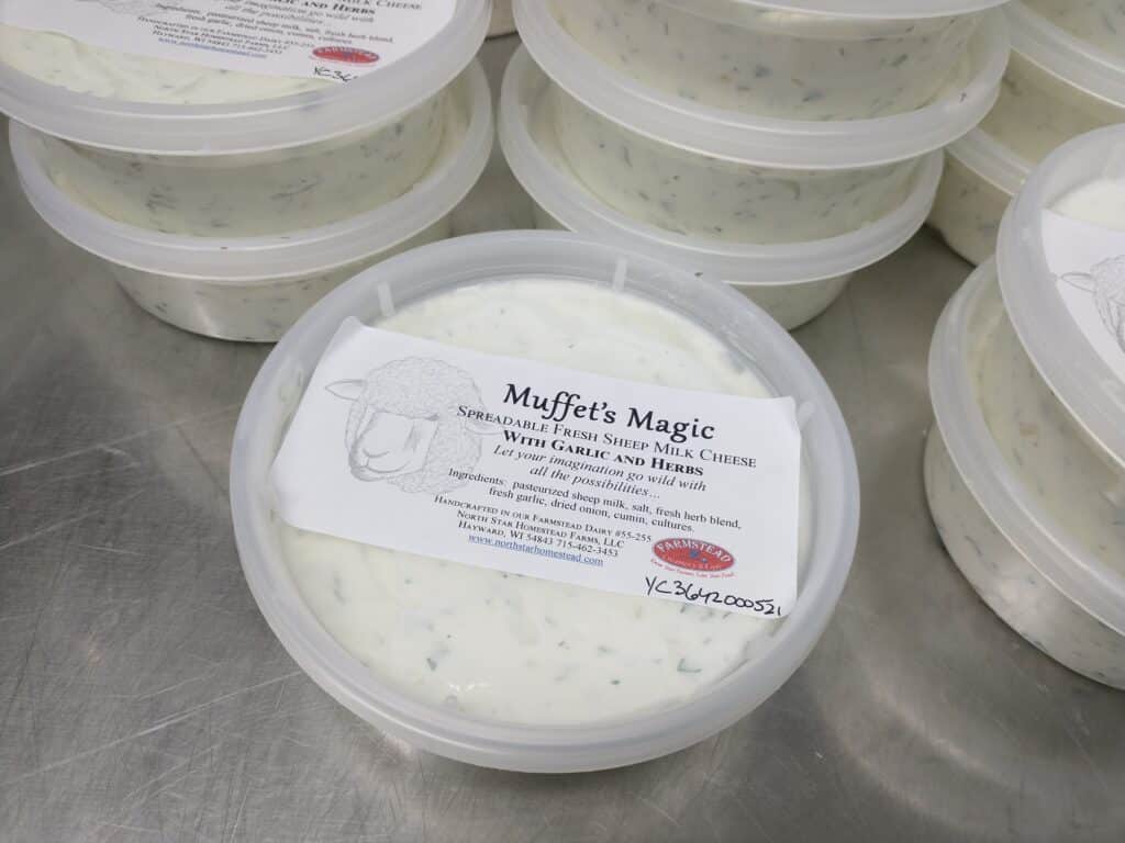 Muffet garlic herb cheese