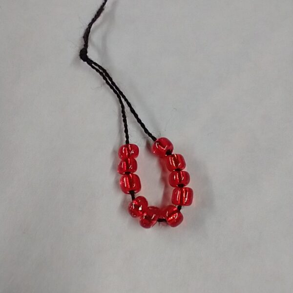 red glass beads