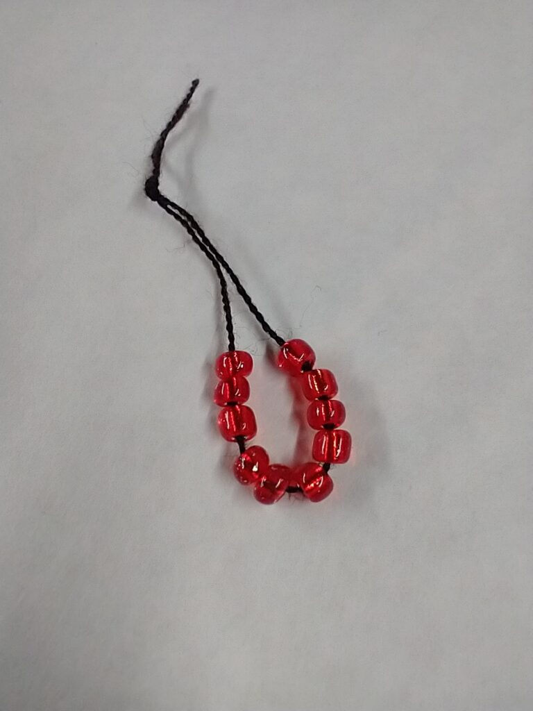 red glass beads