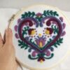 felted folk heart