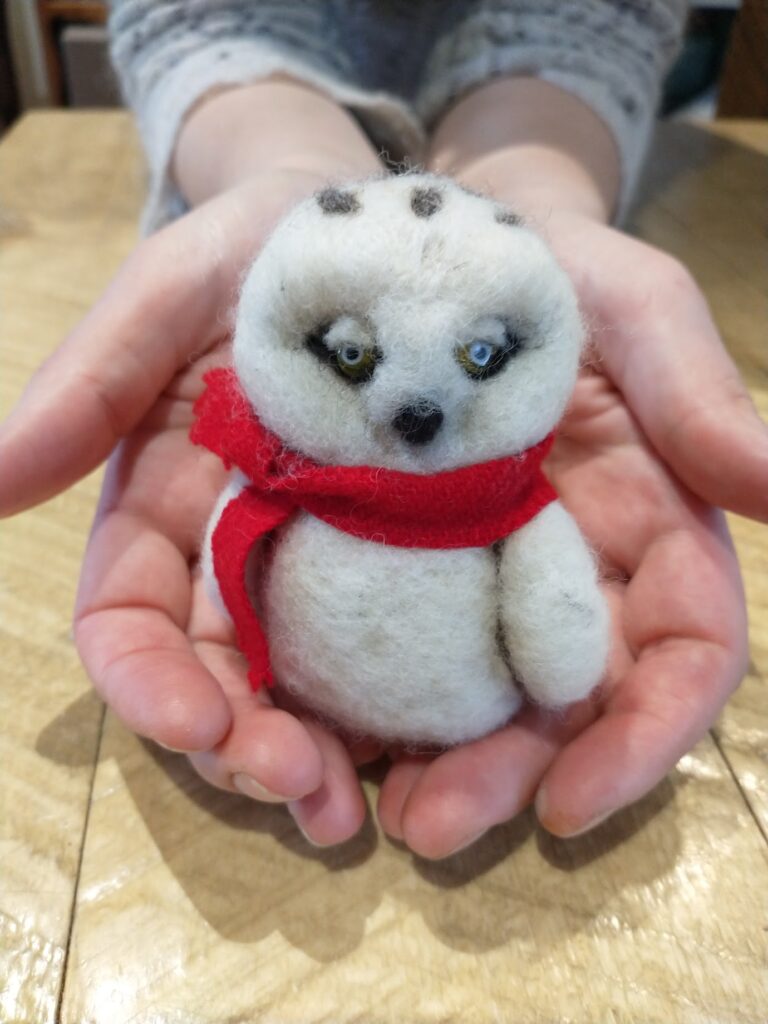 felted snowy owl