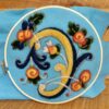 needle felted rosemaling