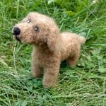 Felted dog with fur