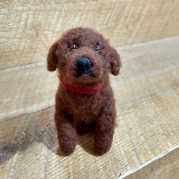 felted dog with fur