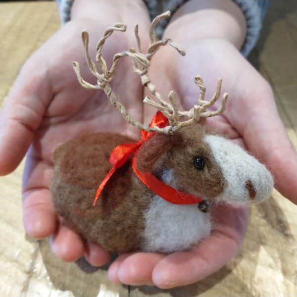 felted reindeer