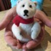 needle felted polar bear