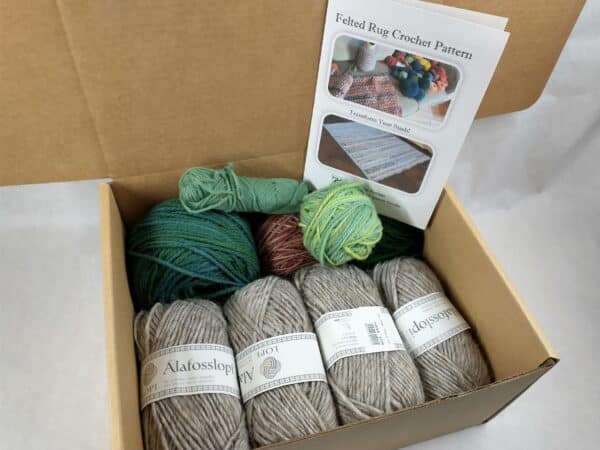 felted rug kit forest