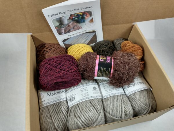 brown felted rug kit