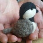 felted chickadee