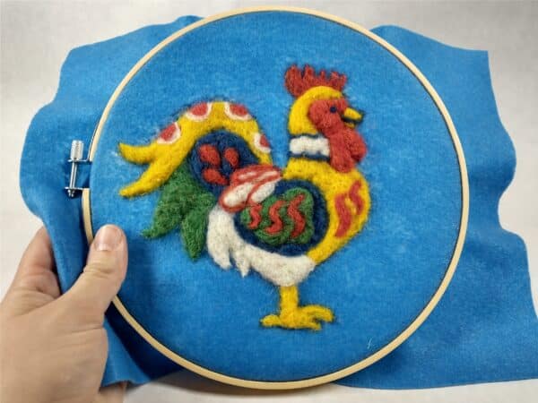 finished dala rooster