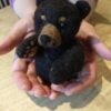 needle felted black bear