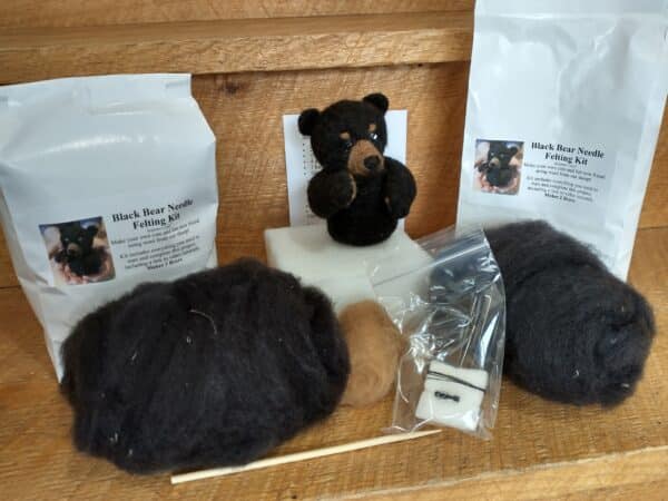 black bear felting kit