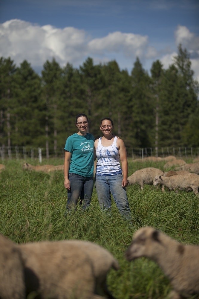 Laura and Kara on pasture