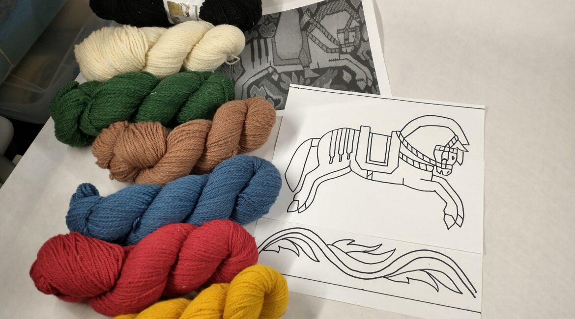 fjord horse tapestry prompt