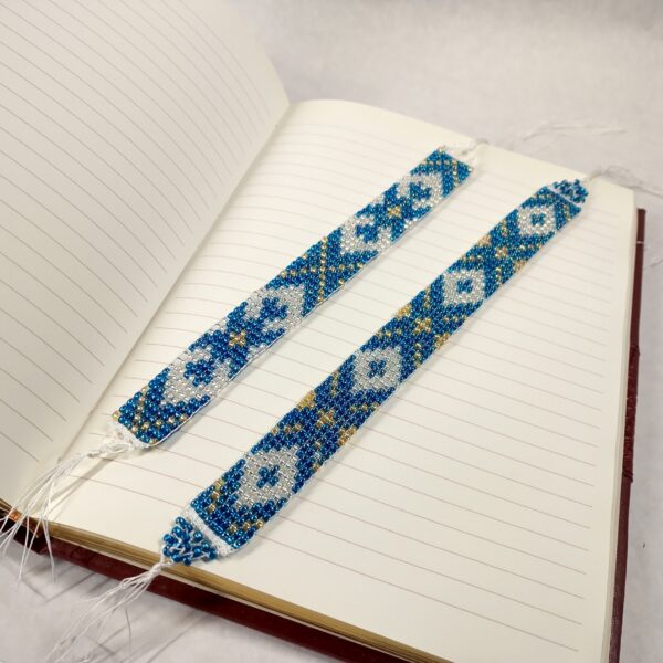 blue beading project