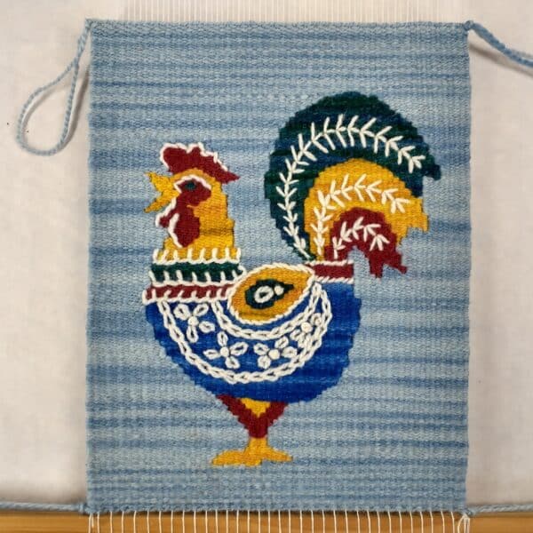 folk rooster tapestry