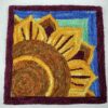 finished punch needle sunflower