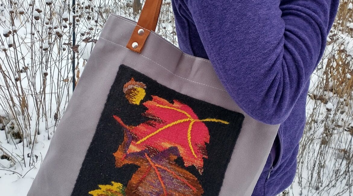 autumn leaves tote