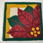 finished punch needle poinsettia