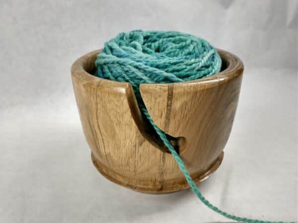 wood yarn bowl