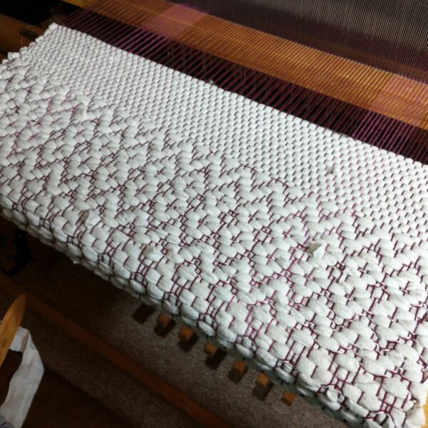 rosepath rug on loom