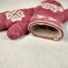 pink mittens inside
