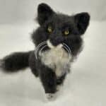 needle felted cat