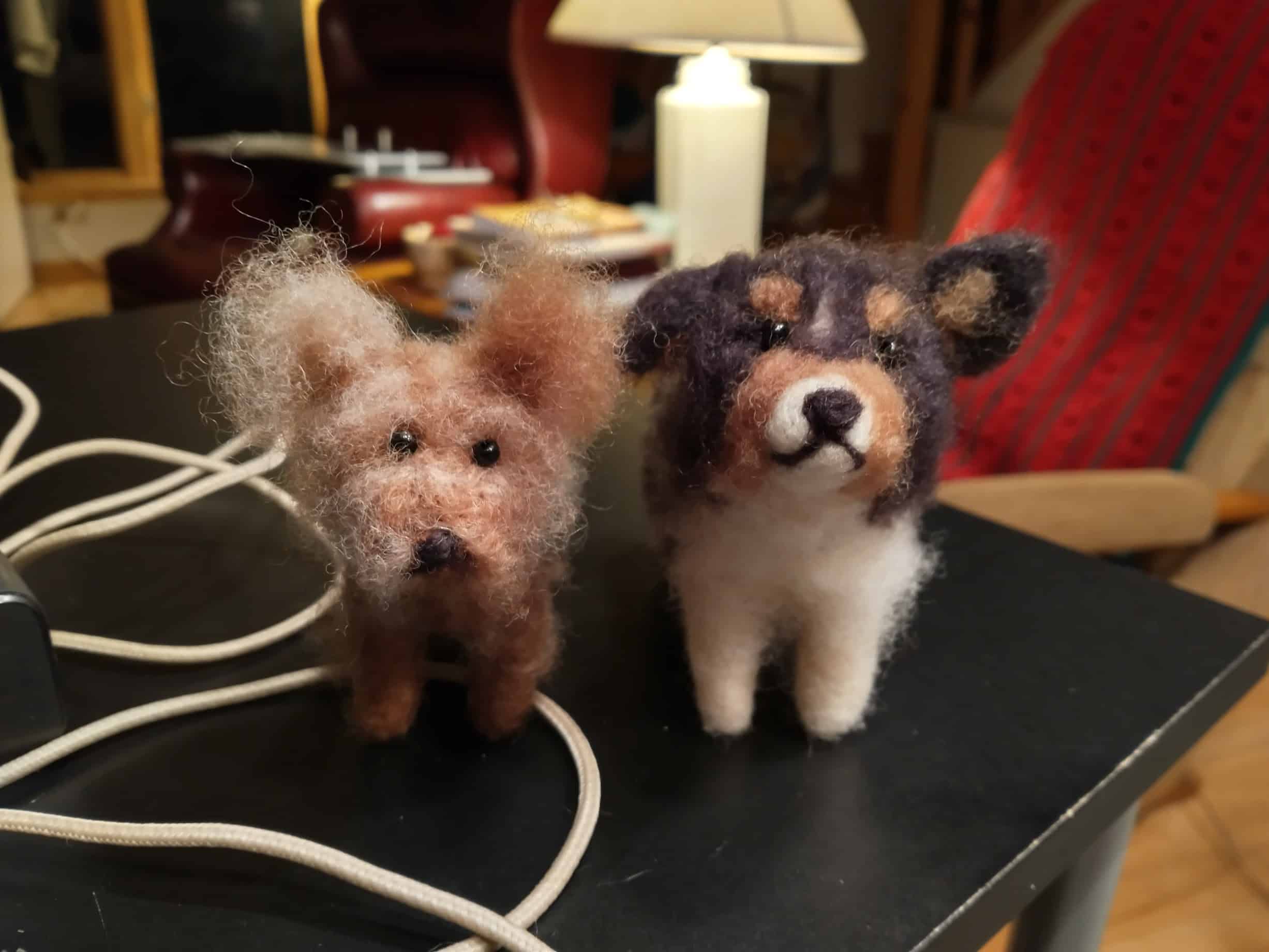 felted dogs