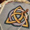 celtic knot punch needle porgress