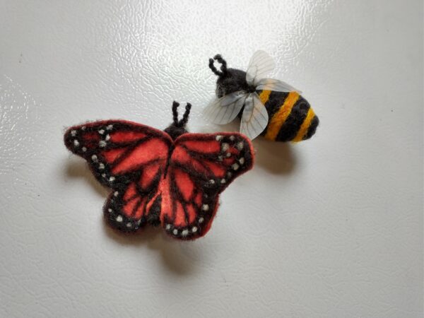 butterfly and bee