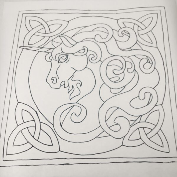 unicorn punch needle design