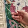 punch needle unicorn progress