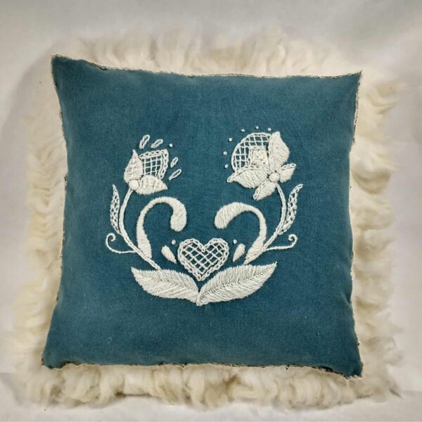 embroidered pillow