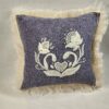 purple embroidery pillow up