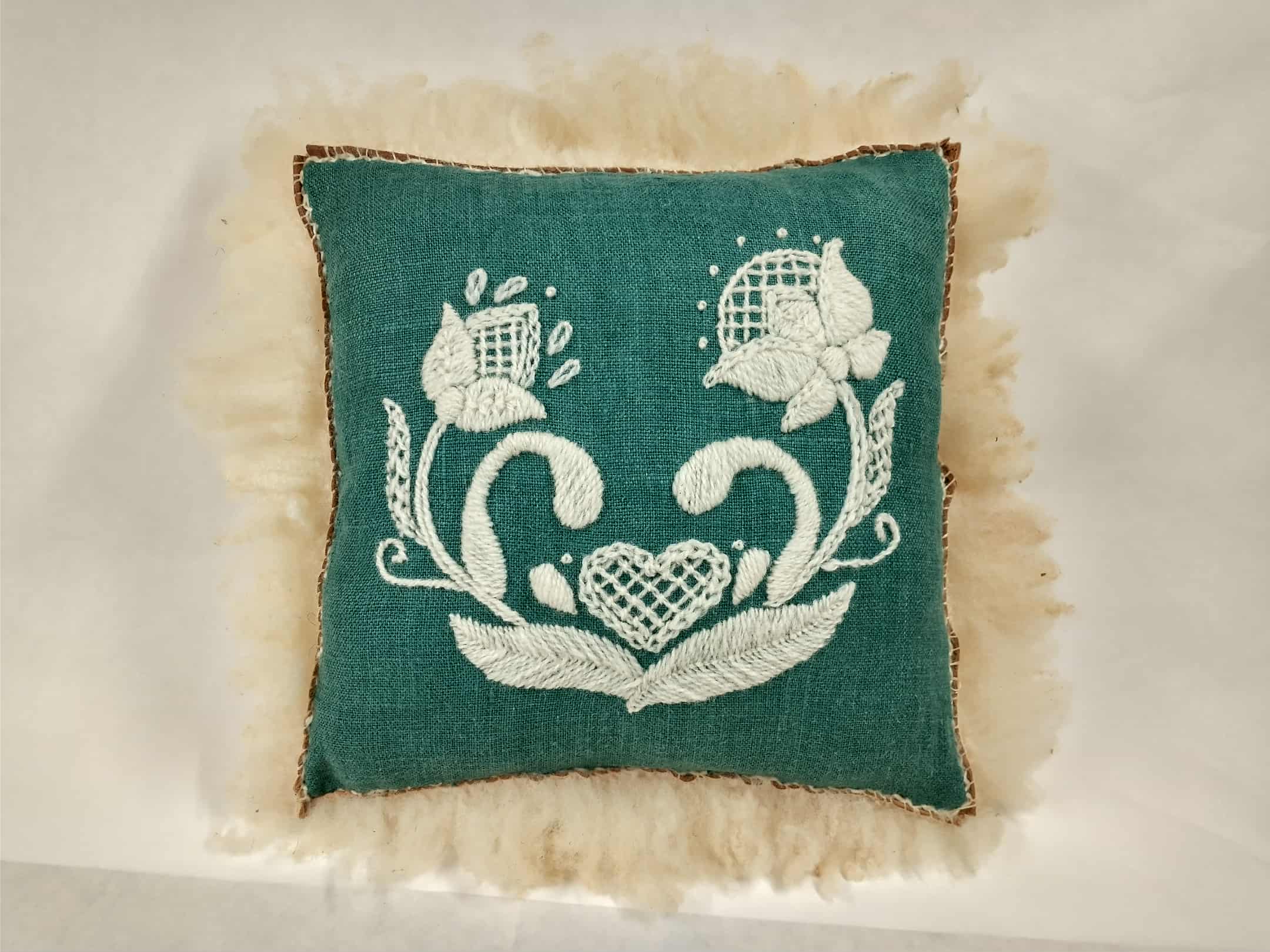 teal pillow
