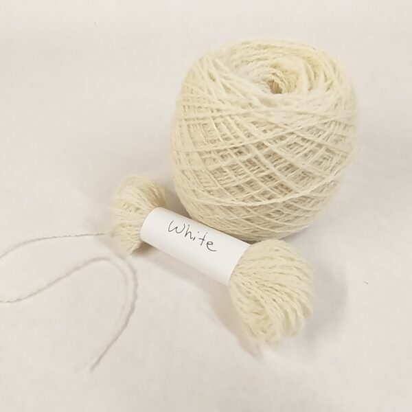 white embroidery yarn