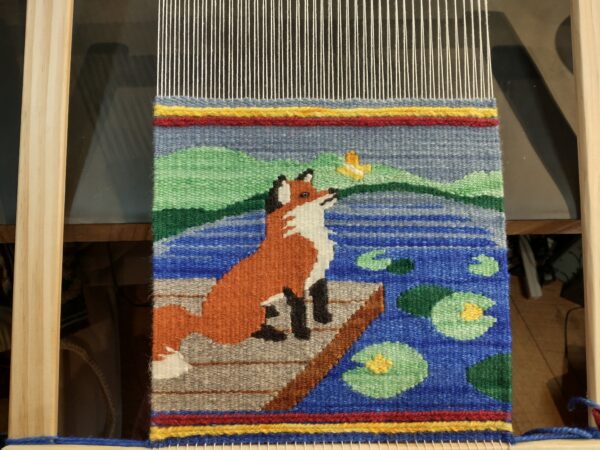fox pond tapestry