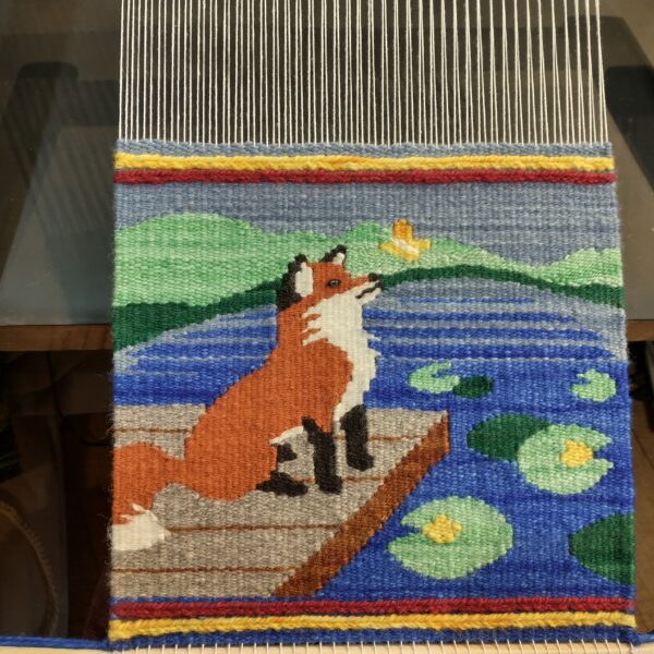 fox pond tapestry