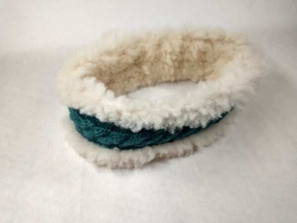 twisted sheepskin headband