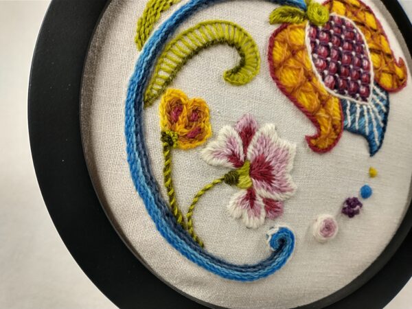 embroidered flowers detail