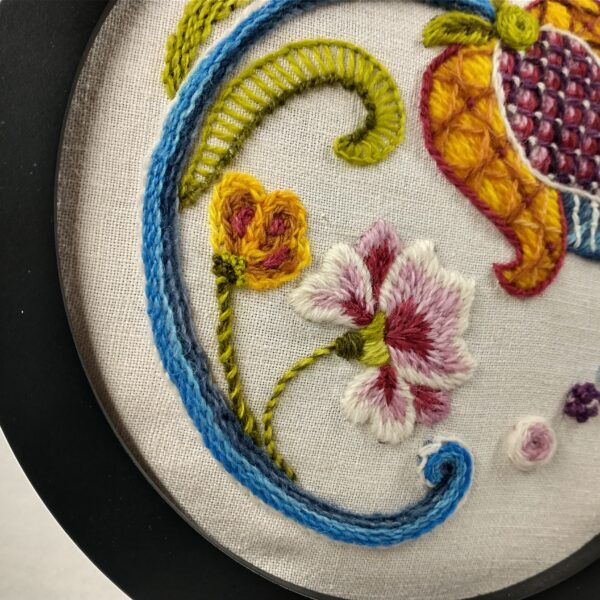 embroidered flowers detail