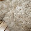 cream curly fleece