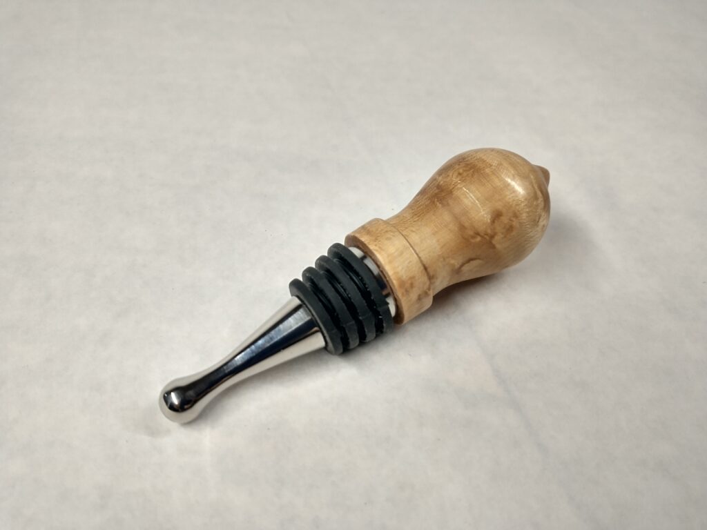 curly maple wine stopper